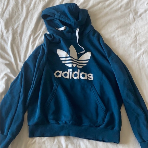 Blue adidas hoodie - Picture 1 of 1